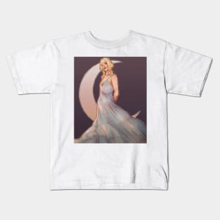 Aurora Aksnes Moon Digital Sticker Print Kids T-Shirt